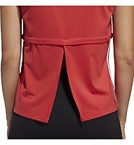 adidas 3 Stripe Cap - T-shirt fitness - donna, Red