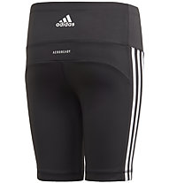 adidas 3 Stripes High Rise Short  - Trainingshose kurz - Mädchen, Black/White