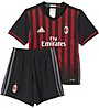 adidas AC Milan Home Mini Kit - completo calcio bambino - Pantaloni Corti, Red/Black