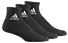 adidas Adi Ankle HC calzini 3 paia, Black/Black/White