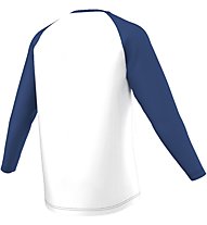 adidas Trefoil LS T-Shirt Maniche Lunghe, White/Light Blue