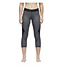 adidas Alphaskin SPRT TIG 34 Heather - Fitnesshose 3/4 - Damen, Black/Grey