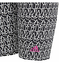 adidas Brand Love Print Cotton Biker - pantaloni fitness - ragazza, Black/White