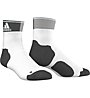 adidas Energy Ankle Thin Cushioned Socks calzini running donna, White/Dark Grey