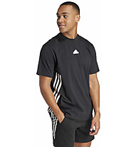 adidas Fi 3 Stripes M - T-Shirt - Herren, Black