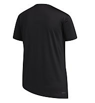 adidas Ikat Badge of Sport - T-shirt fitness - donna, Black