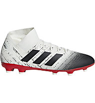 adidas Nemeziz 18.3 FG - scarpe da calcio terreni compatti, White/Red/Black