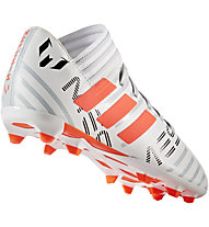 adidas Nemeziz Messi 17.3 FG Jr - scarpe da calcio terreni compatti - bambino, White/Orange