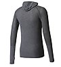 adidas Primeknit Wool ls Hooded - maglia running con cappuccio, Dark Grey