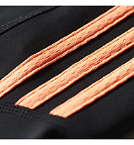 adidas Response 3/4 Tights W - Pantaloni Running, Black/Light Orange