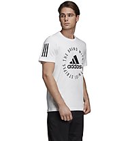 adidas Sport ID - T-shirt fitness - uomo, White
