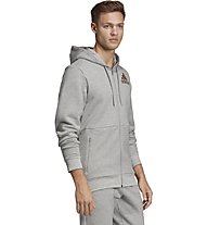 adidas Sport ID - felpa con cappuccio fitness - uomo, Light Grey