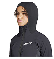 adidas Terrex Techrock Hooded Wind Fleece - giacca trekking - donna, Black