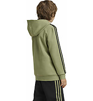 adidas Tiberio 3 Stripes Colorblock Fleece Jr - felpa con cappuccio - ragazzo, Green