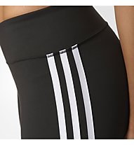 adidas Tight 3/4 D2M 3-Stripes - pantaloni fitness 3/4 - donna, Black/White