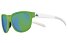 adidas Wildcharge - occhiale sportivo, Green/White Matt Translucent-Green Mirror