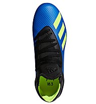 adidas X 18.3 FG Junior - scarpe da calcio terreni compatti, Blue/Black/Green