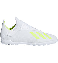 adidas X 18.3 TF Junior - scarpe calcio terreni duri - bambino, White/Lime