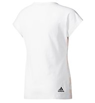 adidas Logo - T-shirt fitness - ragazza, White/Rose