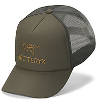 Arc Teryx Bird Word Trucker Curved - Kappe, Dark Green/Orange