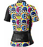 Biciclista Helmetto - maglia bici - donna, Black/White/Yellow/Blue