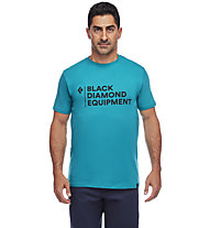Black Diamond Stacked Logo - Herren-T-Shirt, Azure