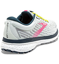 Brooks Ghost 13 - scarpe running neutre - donna, White/Pink/Yellow/Blue