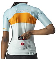 Castelli Aero Pro W - maglia ciclismo - donna, LIGHT ACQUA/POP ORANGE-SKYLIGH
