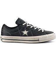 Converse One Star OX Lea Distresse - Sneaker - Herren, Black/White