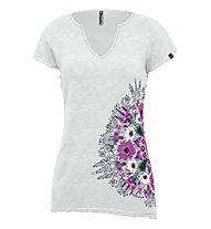Crazy Mandala - T-Shirt - Damen, White/Pink