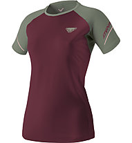 Dynafit Alpine Pro - Trailrunningshirt Kurzarm - Damen, Dark Red/Green