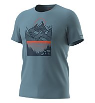 Dynafit Artist Series Co M - T-shirt - Uomo, Light Blue/Dark Blue/Red