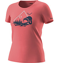 Dynafit Artist Series Co T-Shirt W - T-Shirt - Damen, Light Red/Dark Blue/Light Blue