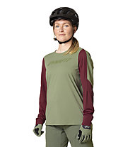 Dynafit Ride L/S - MTB Trikot - Damen, Green/Dark Red