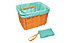 Electra Basket Liner - Cestini, Orange/Light Blue Polka Dots