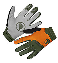 Endura SingleTrack Windproof - guanti MTB, Orange/Green