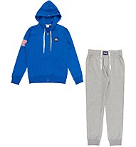 Everlast Tuta C/Capp. Zip Light Fleece - Tuta sportiva fitness - uomo, Blue/Grey