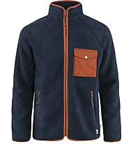 Fjällräven Vardag Pile Fleece M - giacca in pile - uomo, Blue/Orange