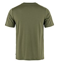Fjällräven Abisko Wool Logo SS M - T-Shirt - Herren, Dark Green