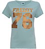 Freddy Cargo & Tee - T-Shirt Fitness - Damen, Light Blue
