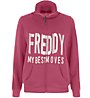 Freddy Hoodie Velvet - felpa con zip - donna, Pink