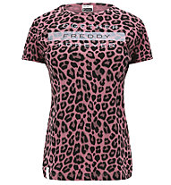 Freddy Jersey Light - t-shirt fitness - donna, Rose/Black