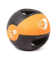 Get Fit Medicine ball 8KG - Attrezzi body building, Black/Light Orange