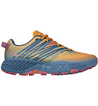 HOKA Speedgoat 4 - scarpe trail running - donna, Orange/Blue/Red