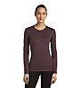 Icebreaker Merino 200 Oasis - maglietta tecnica - donna, Dark Red