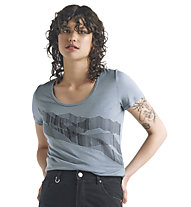 Icebreaker Merino Tech Lite SS Scoop St Anton - T-shirt - donna, Grey