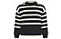 Knowledge Cotton Micro Bubble Stripe W - maglione - donna, Black/White