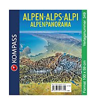 Kompass Karte N.349: Alpen Panorama+Poster, 100 x 59 cm