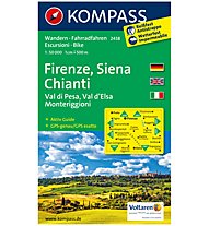 Kompass Carta N.2458: Firenze, Siena, Chianti 1:50.000, 1:50.000