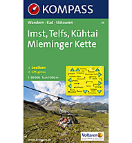 Kompass Carta N.35: Imst, Telfs, Kühtai Mieminger Kette 1:50.000, 1:50.000